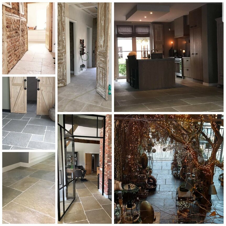 Burgunder Platten und Klosterplatten