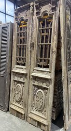 Antieke Houten Deur 115x249 cm &ndash; Handgesneden &amp; Uniek