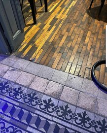 Antiek massieve eikenhouten stroken vloer 44,7m2 UNIEK!