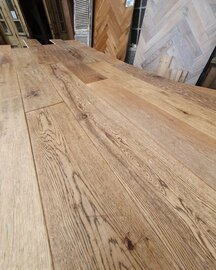 SALE! Oak floor, handscraped, smoked and oiled 142mm width