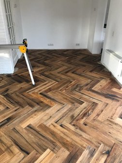 Herringbone Floor aged Oak flooring ready oiled