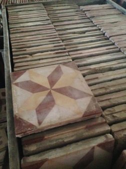 Antique tiles, different kinds