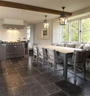 Burgundy Flagstones, Aged natural stone flooring