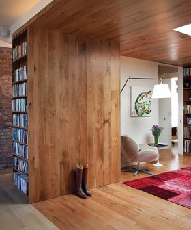 Oak wall panelling, wallcladding oiled