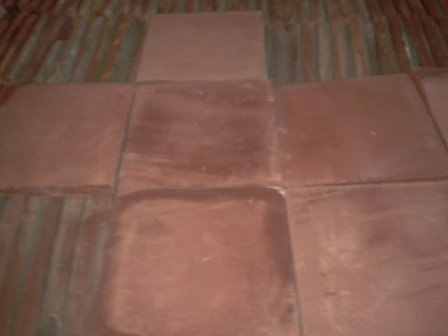 Oude cementtegels rood 20x20cm