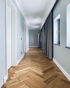 Oak Herringbone floor, ready oiled