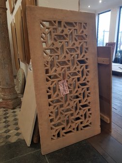 Antikes Jali Panel - Venster aus dem 18. Jahrhundert  61x114 cm