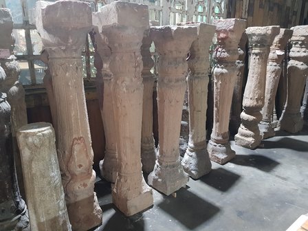 Antique 18th century Columns 177 cm high