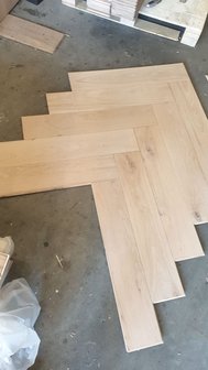 105 m2 Oak Herringbone Floor ready oiled