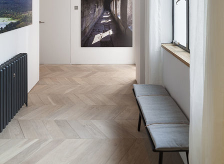 Oak Chevron floor, Chevron parquet ready colorless oiled