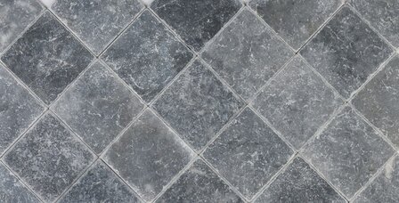 Antiqued marble, bluestone tiles 15x15 cm
