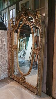 French brocante baroque mirror 135x235 cm