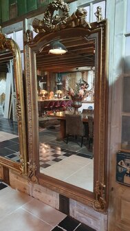 French brocante baroque mirror 120x225 cm