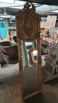 French brocante baroque mirror 55x175 cm