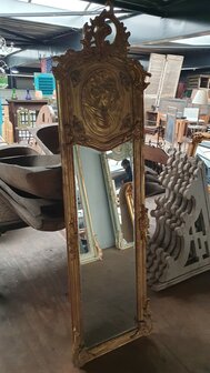 French brocante baroque mirror 55x175 cm