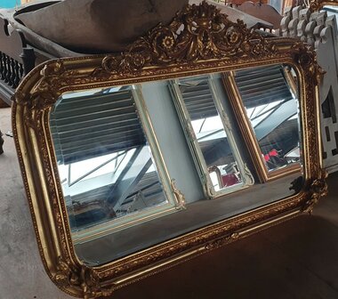 French brocante baroque mirror 105x140 cm