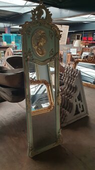 French brocante baroque mirror 50x175 cm