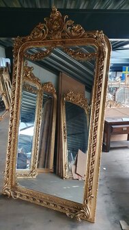 French brocante baroque mirror 120x220 cm