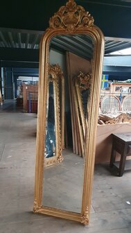 French brocante baroque mirror 65x215 cm