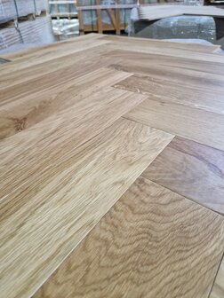 Weekaanbieding! OP=OP!! Eiken visgraat parket kant en klaar geolied