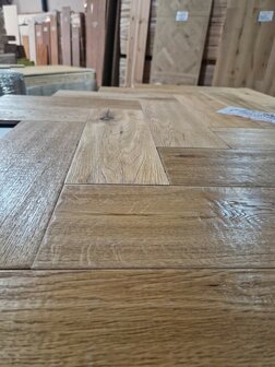 WEEKAANBIEDING! Eiken vintage Visgraat handgeschraapt, geolied!