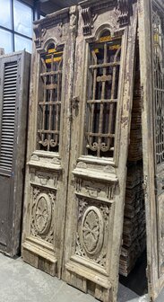 Antique Wooden Door 115x249 cm &ndash; Hand-Carved &amp; Unique