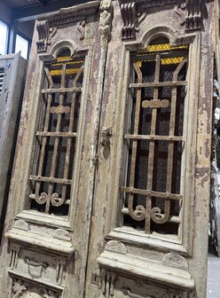 Antique Wooden Door 115x249 cm &ndash; Hand-Carved &amp; Unique