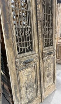 Rare Antique Solid Wood Door 116x262 cm &ndash; Timeless Handcrafted