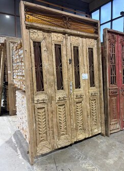 Unieke Antieke deur met Gietijzer &amp; Glas &ndash; Authentieke Historische Entree Deur