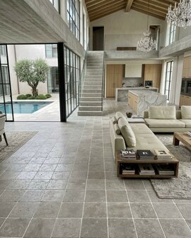 Dallen vloer Limeyrat tegels Kalksteen 20x20cm