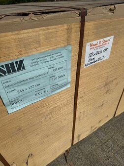 Hardhout multiplex platen 8 mm dik 122x244 cm