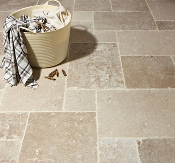 Burgundy Flagstones, Aged natural stone flooring