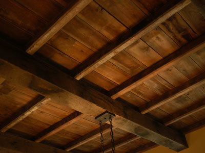 Oud antiek dakbeschot, vloerplanken, wandbekleding