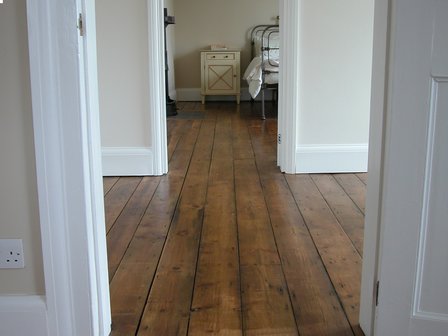 Old pine floor, solid ready aged and oiled