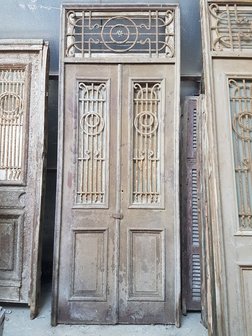 Antieke dubbele deur 120 x 310 cm