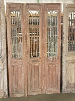 Antieke 3 slag deur 142 x 245 cm