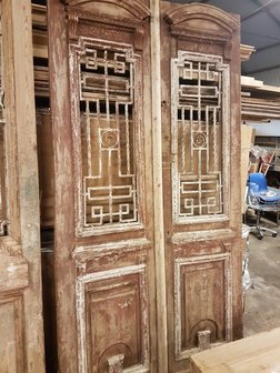 Antieke dubbele deur 126 x 248 cm