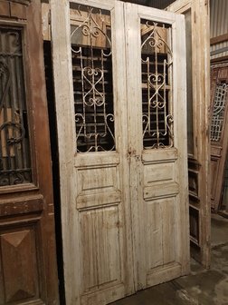 Antieke dubbele deur 130 x 258 cm