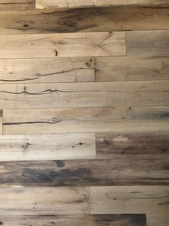 Vintage aged Oak wall paneling, ceiling