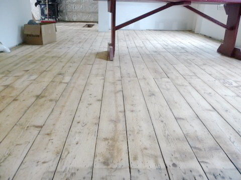 Old antique pine floorboards, around 150 years old