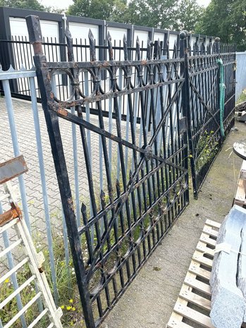 Fence entrance gate.
