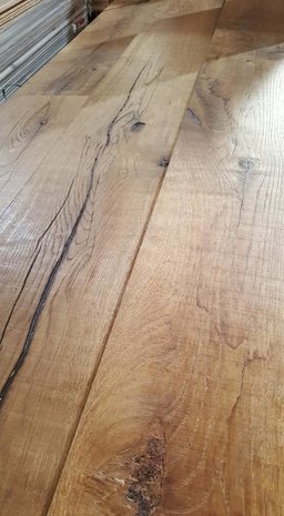 Oak floor XXL Multi-Floor brushed, old and oiled 220mm wide