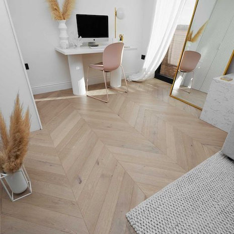 Oak Chevron floor, Chevron parquet 