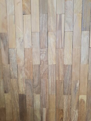 Solid Teakholz herringbone floor