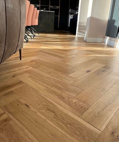 Fischbone Oak flooring ready natural oiled