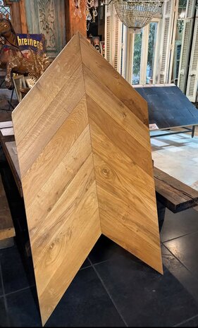 Eiken Chevron Hongaarse punt vloer geolied