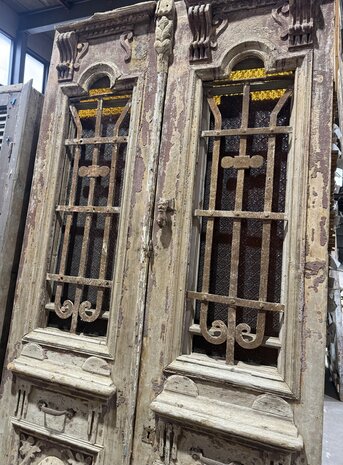 Antique Wooden Door 115x249 cm &ndash; Hand-Carved & Unique