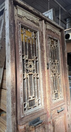 Unieke Antieke Massief Houten Deur 128x256 cm &ndash; Handgemaakt & Tijdloos