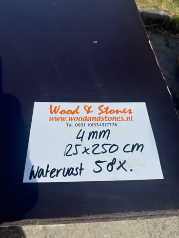Watervaste multiplex platen 4 mm dik 125x250 cm
