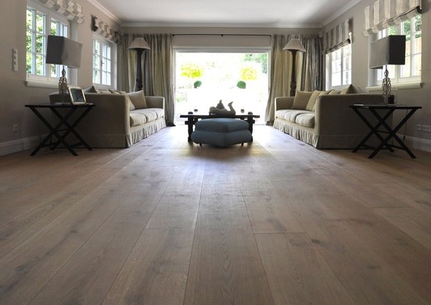 Oak floor extra wide